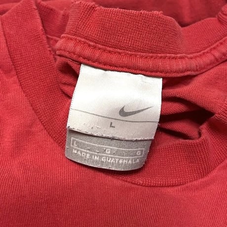 【USED】00'S NIKE Y2K TECHNO TYPE LOGO T-SHIRT RED