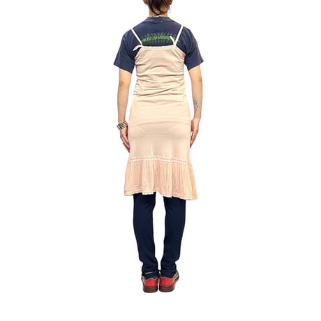 【USED】60's LINGERIE SLIP DRESS PINK BEIGE