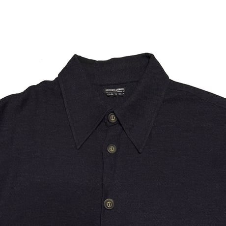 【USED】80's-90's GIORGIO ARMANI Jacquard Rayon Cotton Shirt
