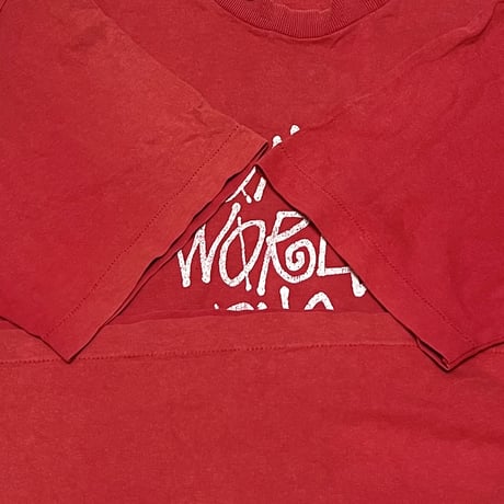 【USED】90's STUSSY ONE WORLD ONE LOVE T-SHIRT