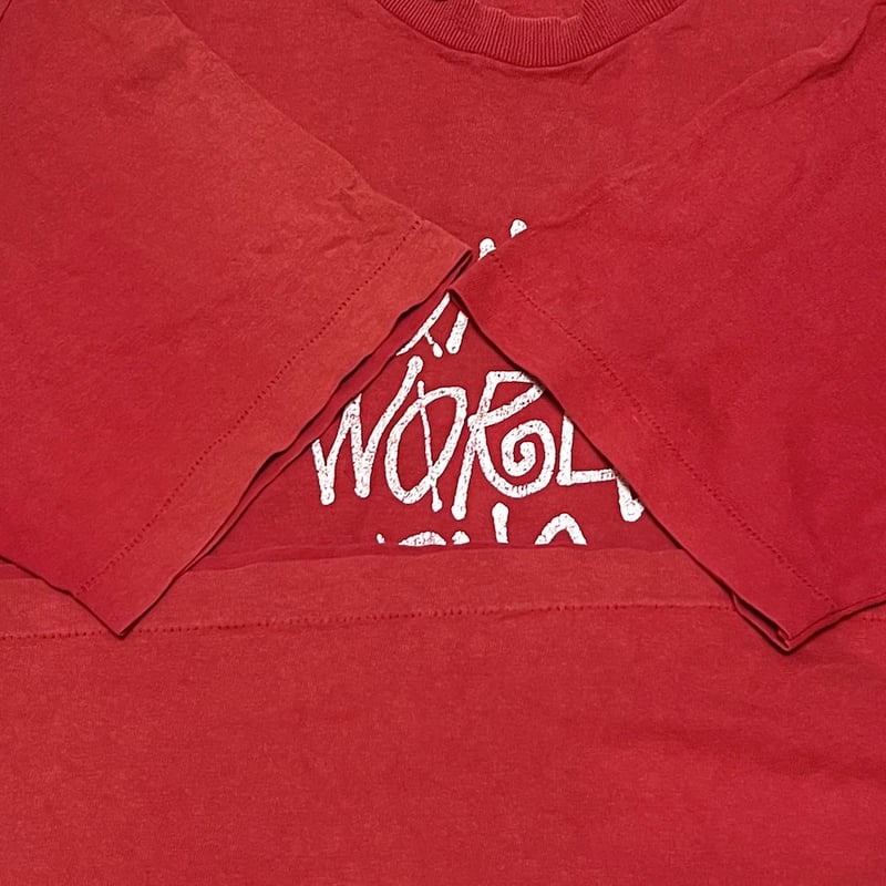USED】90's STUSSY ONE WORLD ONE LOVE T-SHIRT |