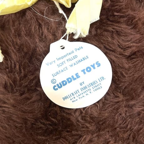 【USED】80'S DOLLCRAFT UNDUSTRIES TEDDY BEAR STUFFED TOY with VINTAGE BANDANA
