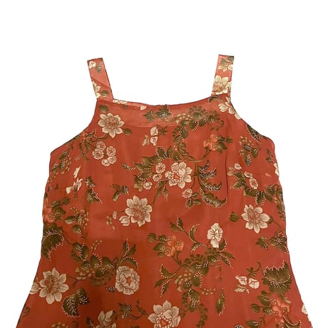 【USED】00's Eddie Bauer BOTANICAL PATTERN LONG DRESS