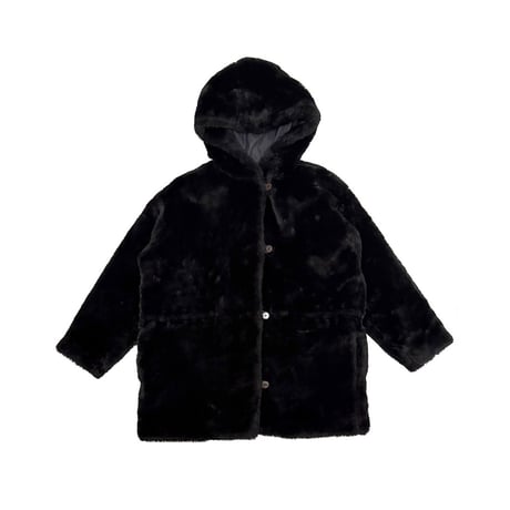 【USED】90's-00's Calvin Klein Sport Hooded Faux Fur Coat