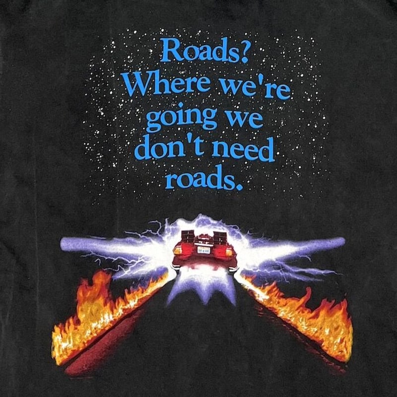USED】90'S BACK TO THE FUTURE T-SHIRT | KONBINI USED】90'S BACK TO THE FUTURE T-SHIRT | KONBINI