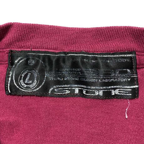 【USED】90'S THIRD STONE REFLECTOR GRAPHIC T-SHIRT WINE RED