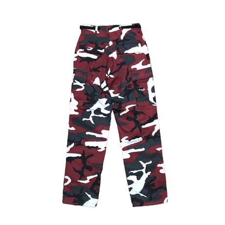 【USED】RED CAMO CARGO PANTS