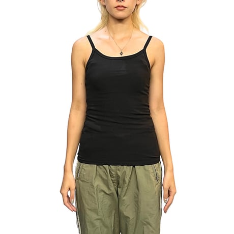 【USED】00's NO BOUNDARIES RIB CAMISOLE BLACK