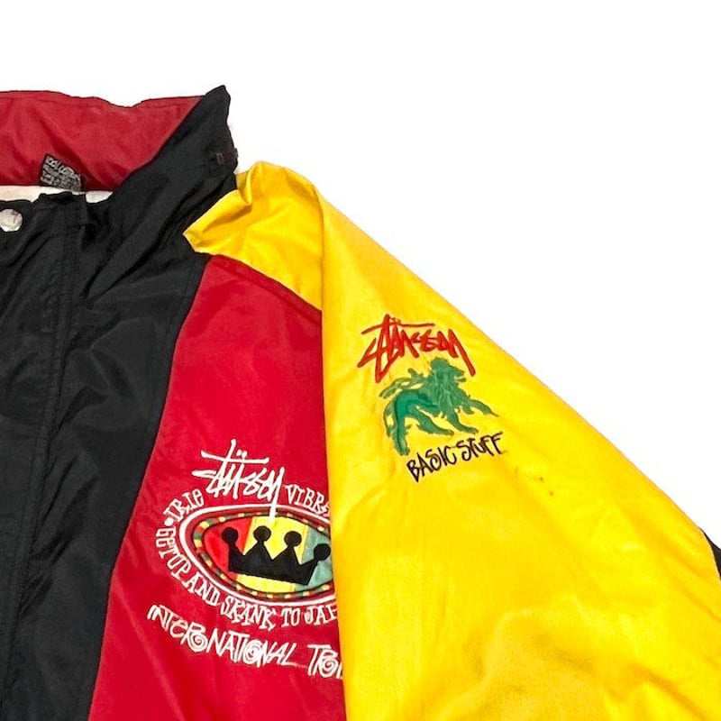 USED】90'S BOOTLEG STUSSY RASTA COLOR NYLON JAC USED】90'S BOOTLEG STUSSY RASTA COLOR NYLON JAC