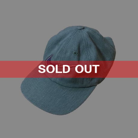 【USED】90'S NIKE SWOOSH EMBROIDERY CAP GL AY