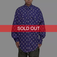 【USED】80's CIMARRON MALAGUENA POLKA DOT PATTERN WESTERN SHIRT