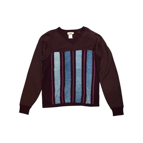 【USED】00'S GAULTIER2 SWEAT × KNIT SWITCHING L/S TOP
