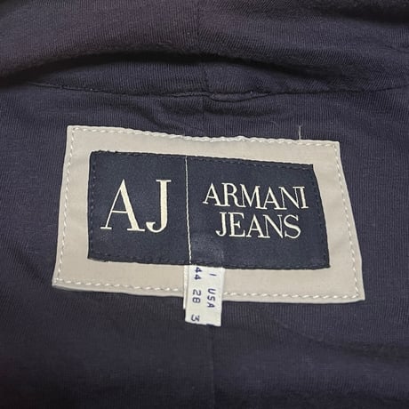 【USED】00's ARMANI JEANS LIGHT SHELL HOODED ZIP JACKET