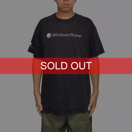 【USED】2010's Microsoft Windows Phone Get the free mobile app Promo T-shirt