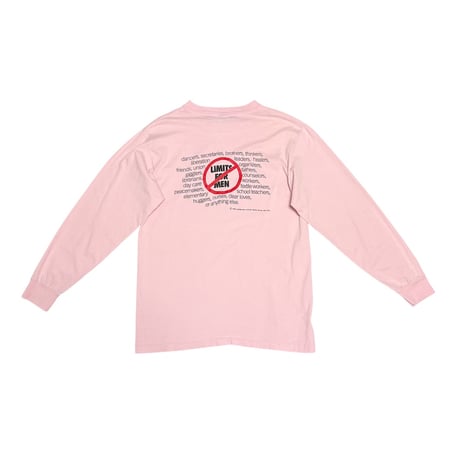 【USED】80's "No" Limits for Women Baby Pink Long Sleeve T-shirt