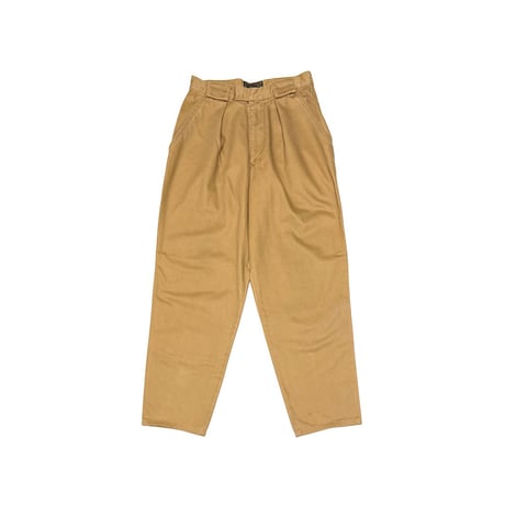 【USED】80's ARMANI JEANS Camel 2-Tuck Tapered Pants