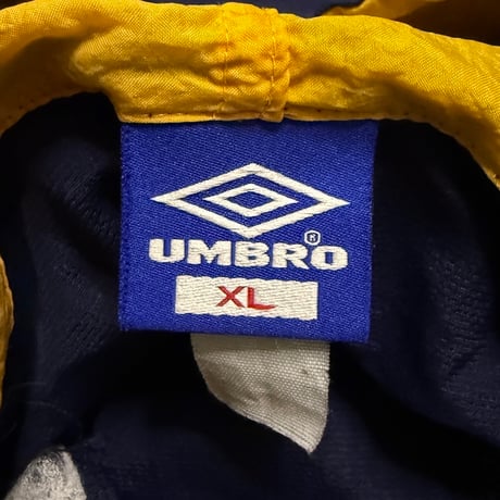 【USED】90's UMBRO Oversized Football Anorak Jacket Navy