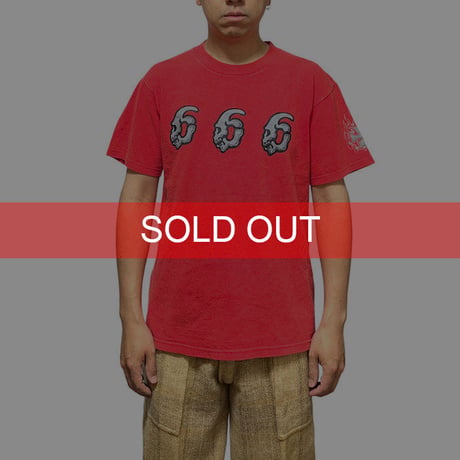 【USED】90'S SKULL 666 T-SHIRT