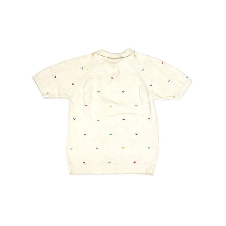 【USED】90'S HEIRLOOMS COTTON KNIT POLO SHIRT