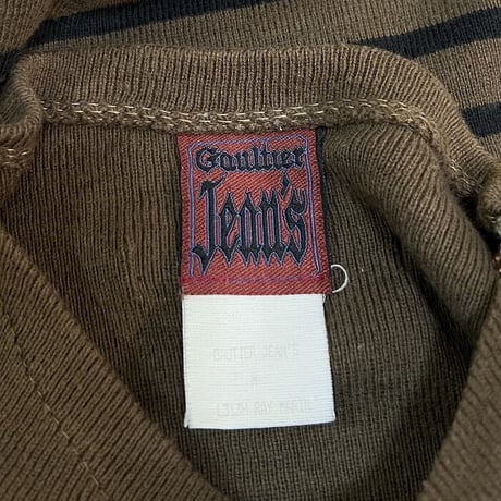 【USED】90'S GAULTIER JEANS BORDER COTTON KNIT SWEATER