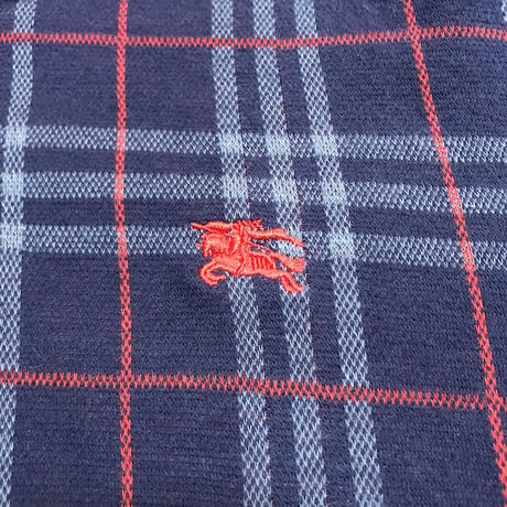 【USED】90'S  BURBERRYS NOVA CHECK POLO SHIRT NAVY