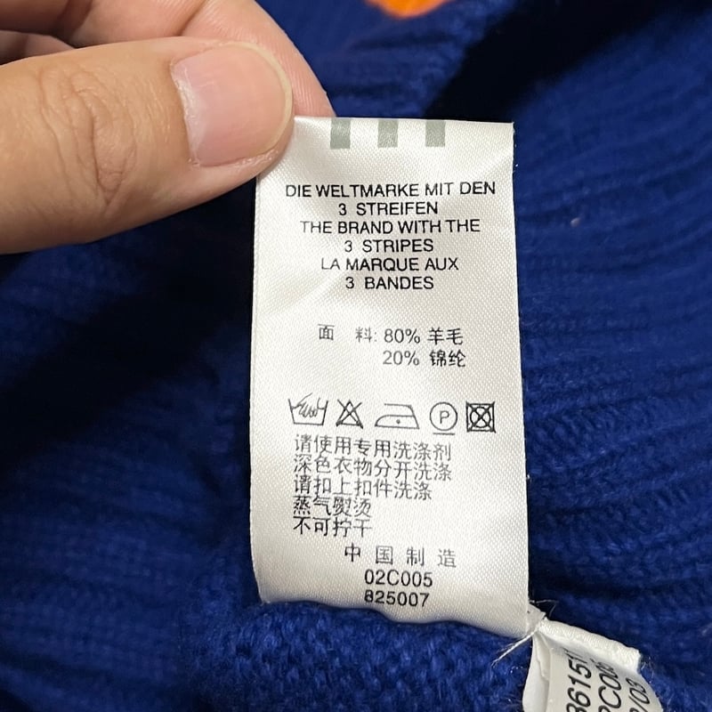 USED】00's adidas HALF ZIP SKI KNIT SWEATER | K