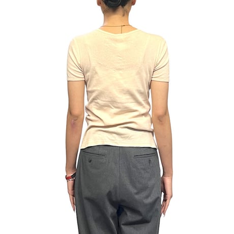【USED】00'S CHLOE COTTON RIB S/S TOP