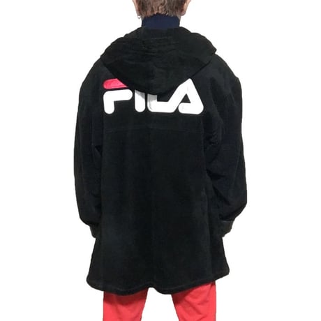 【USED】90'S FILA SUEDE×CORDUROY COAT