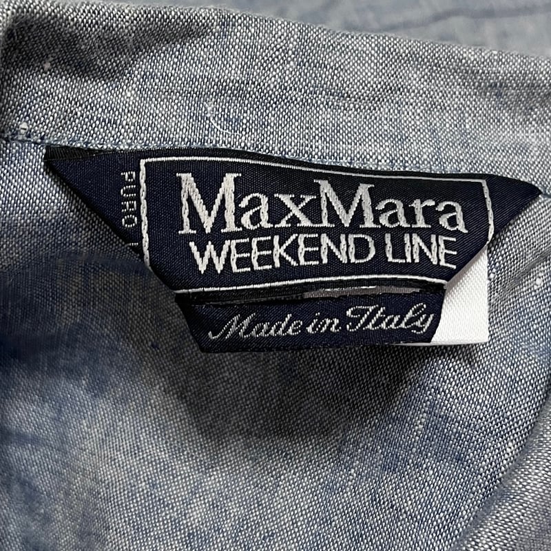 Max Mara - 00年代　　マックスマーラ ウィークエンドライン リネン　ノースリーブシャツ　M USED】00s Max Mara WEEKEND LINE LINEN N/S SHIRT