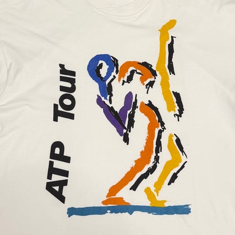 【USED】80's adidas ATP Tour Graphic T-shirt