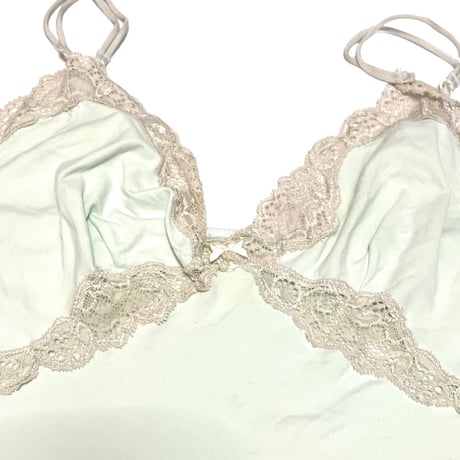 【USED】60's VINTAGE LINGERIE CAMISOLE PALE GREEN