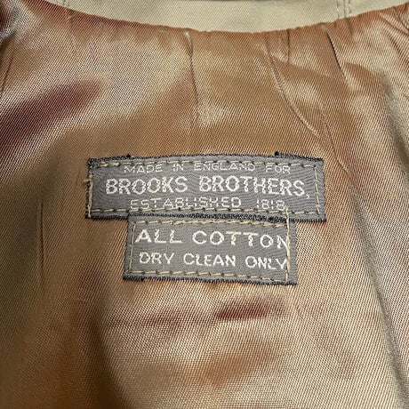【USED】70'S BROOKS BROTHERS ONE PANEL SLEEVE TRENCH COAT