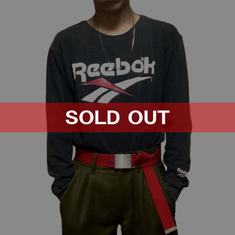 【USED】90'S REEBOK CUT-OFF NECK L/S T-SHIRT