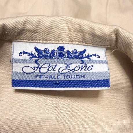 【USED】90's Hot Zone Sailor Collar Short Trucker Jacket Ivory