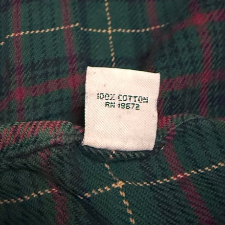 【USED】80's Polo by Ralph Lauren "POLO COUNTRY" Plaid Flannel Shirt Green