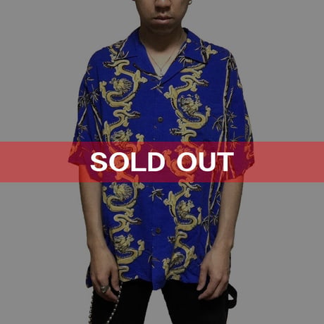 【USED】80'S DRAGON BAMBOO ALOHA SHIRT