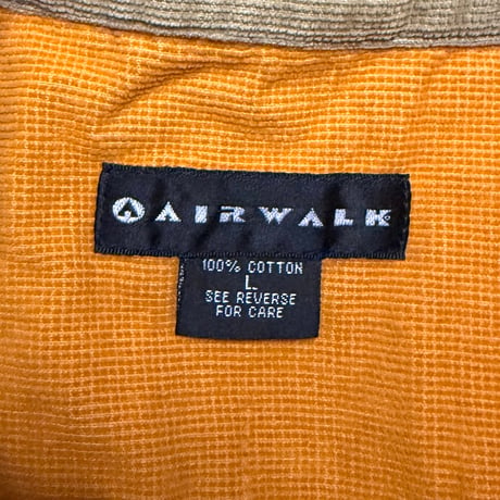 【USED】00's AIRWALK LATTICE CORDUROY ZIP JACKET ORANGE