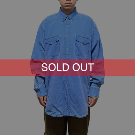 【USED】90'S OLD GAP B.D.SHIRT BLUE