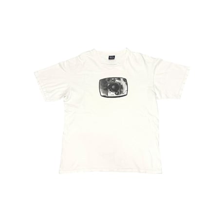 【USED】90's STUSSY TURNTABLE PHOTO T-SHIRT