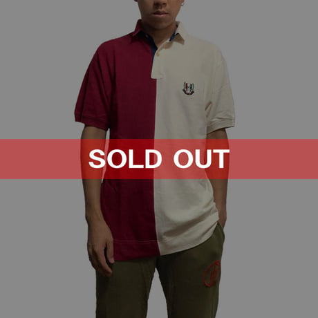 【USED】90'S TOMMY HILFIGER BICOLOR POLO SHIRT