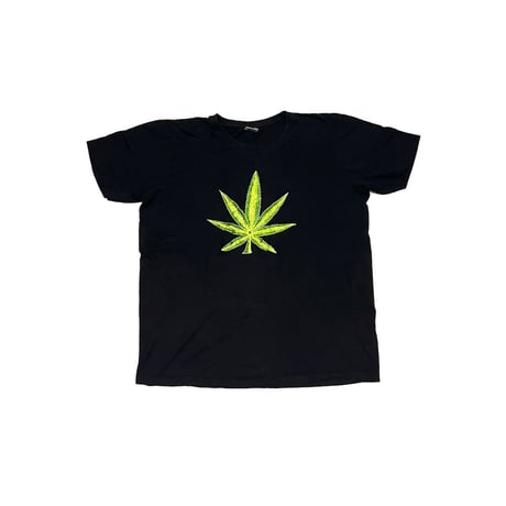 【USED】90's-00's MARIJUANA EMBROIDERED T-SHIRT
