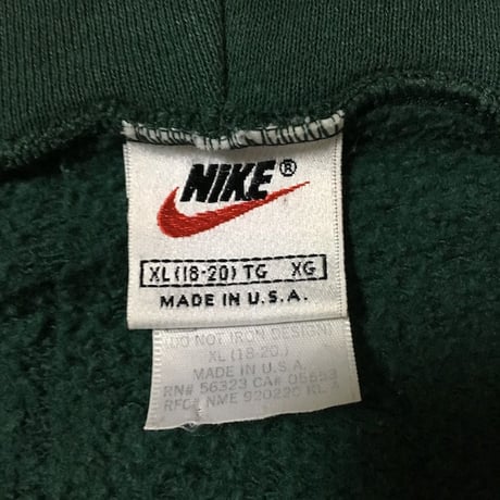【USED】90'S  NIKE ZIP-UP HOODIE GREEN
