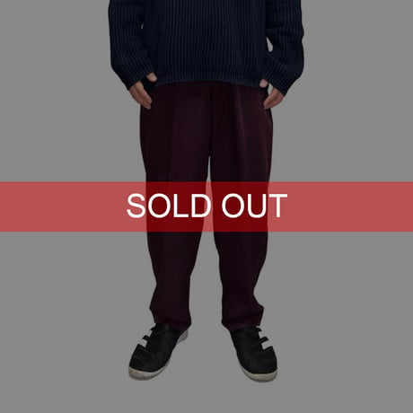 【USED】80'S-90'S BRIGGS NEW YORK SLACKS EASY PANTS BURGUNDY