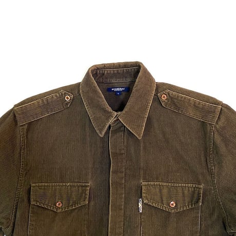 【USED】00'S BURBERRY LONDON CORDUROY SHIRT