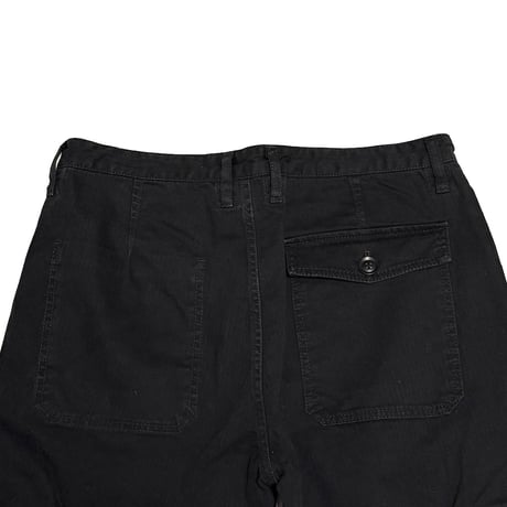 【USED】00's R.NEWBOLD Black Herringbone Utility Trousers