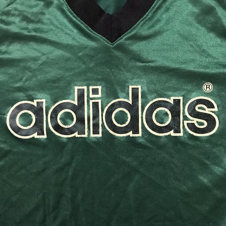 【USED】90'S ADIDAS  V-NECK S/S GAME T-SHIRT