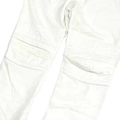 【DEAD STOCK】HELMUT LANG 1998 AW WHITE MOLESKIN ASTRO BIKER PANTS