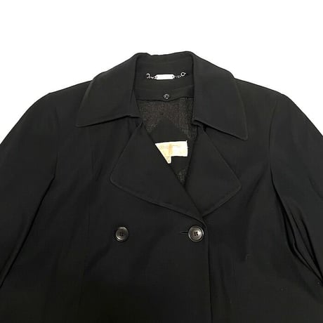 【USED】80s Liz Claiborne TRENCH COAT BLACK