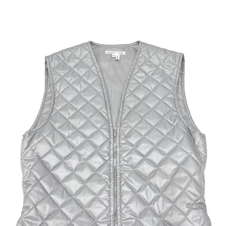 【USED】HELMUT LANG 1990 SILVER QUILTING SLEEVELESS DRESS