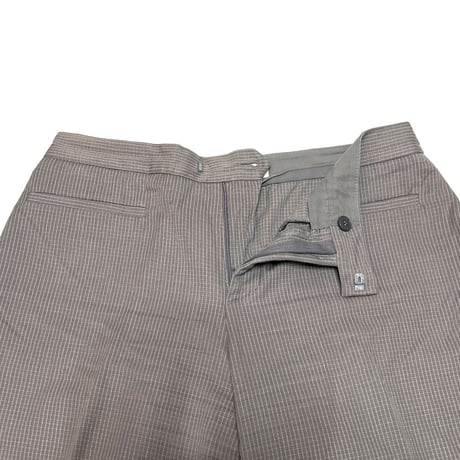 【USED】90's agnès b. PARIS JACQUARD FABRIC PIN STRIPE TROUSERS